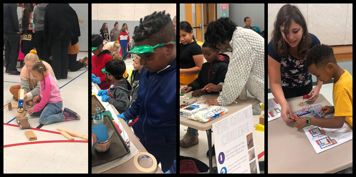 Academy and RCOE students learned about tornadoes, roller coasters and lasers at Science Night. Photos submitted