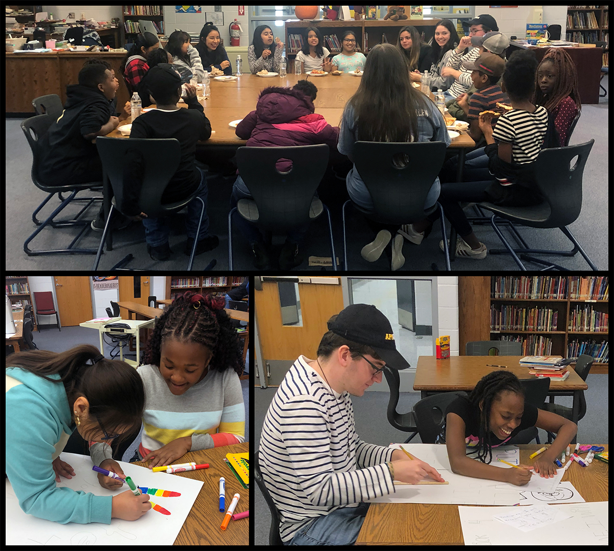 Academy student council candidates met with Appalachian SGA members and worked on campaign posters together. Photos submitted