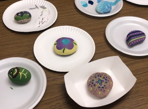 Identity Rocks painted by Academy students, faculty and staff. Photo submitted